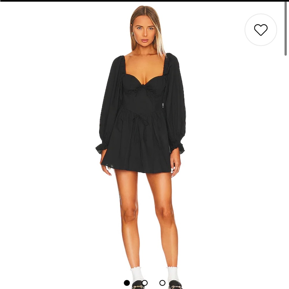 NWOT For Love and Lemons Ruth Mini Dress Medium, Black